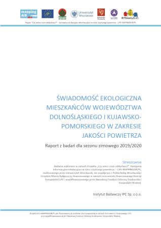 Raport Świadomość ekologiczna 2020