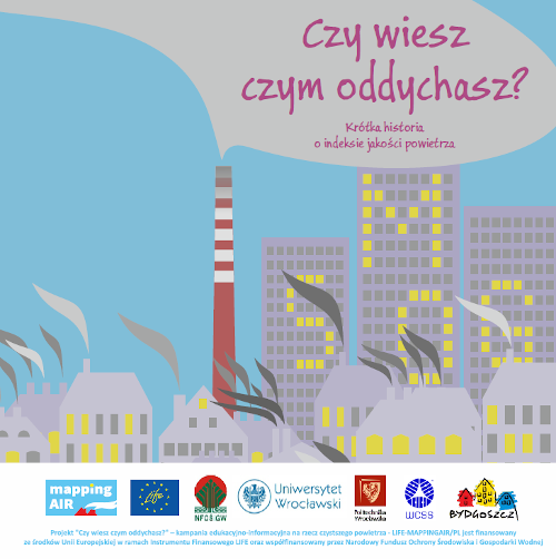 Książeczka dla dzieci pt Czy wiesz czym oddychasz? Krótka historia o indeksie jakości powietrza