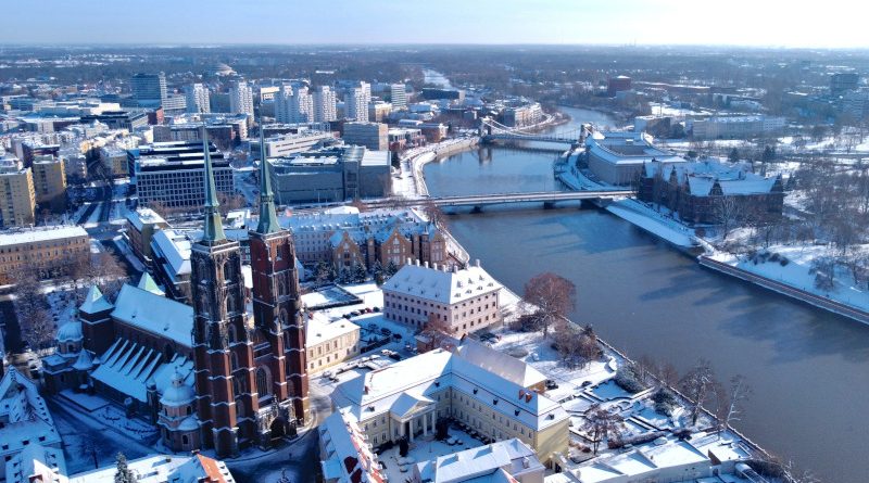 Widok na Ostrów Tumski we Wrocławiu