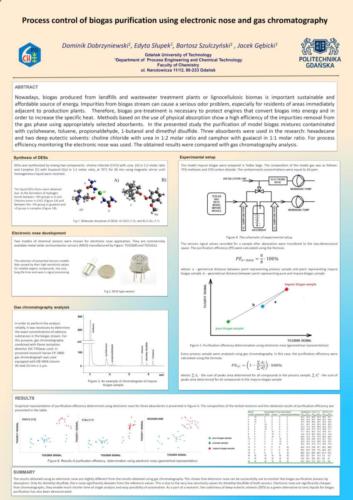 Proces control of biogas purificaion using electronic nose and gas chromatography